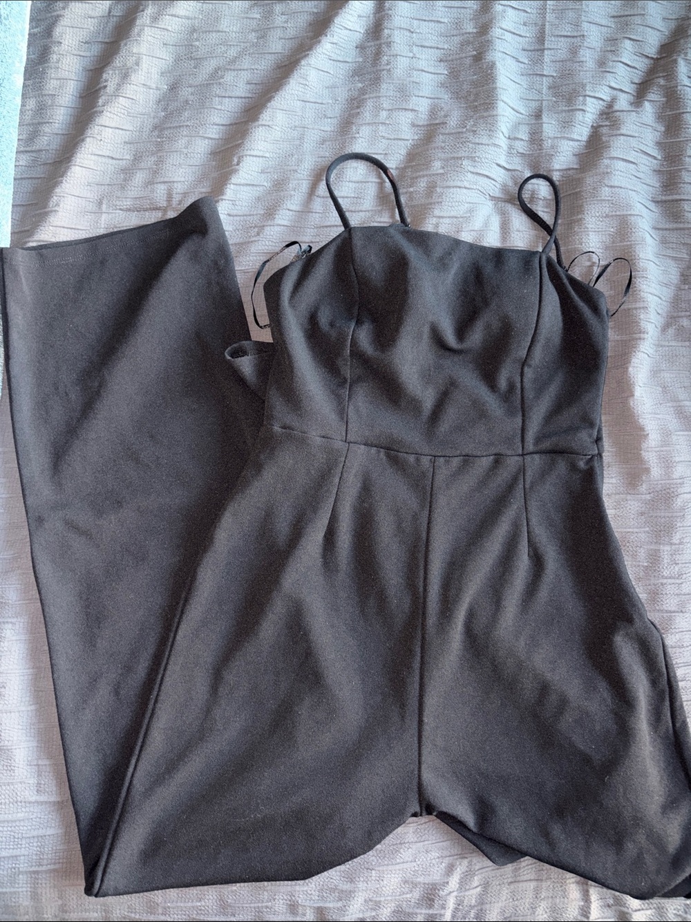 miami Black Spaghetti-Strap Jumpsuit